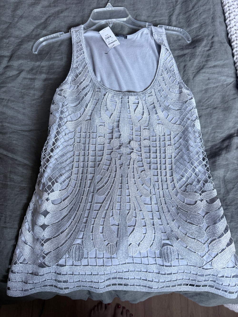 Express Light Gray( Silver) Tank Top with Retail Tag